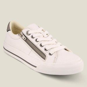TAOS Footwear Z Soul White/Pewter Women Canvas Sneaker